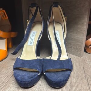 Jimmy Choo Navy Blue Women's Heels